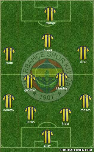 Fenerbahçe SK Formation 2019