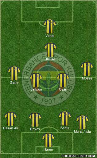 Fenerbahçe SK Formation 2019