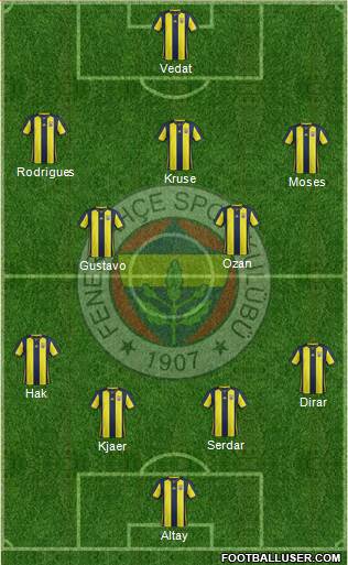 Fenerbahçe SK Formation 2019