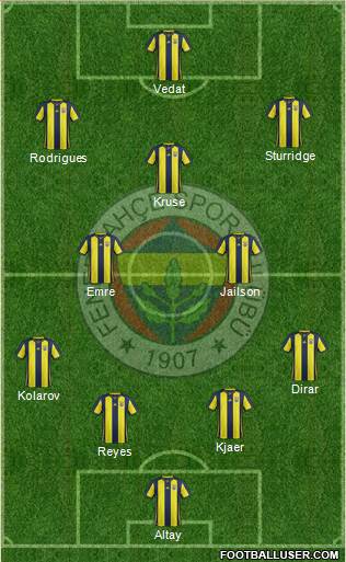 Fenerbahçe SK Formation 2019