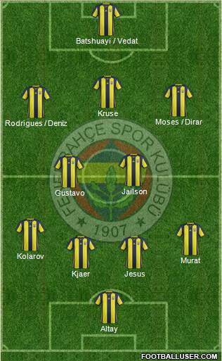 Fenerbahçe SK Formation 2019