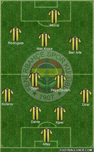 Fenerbahçe SK Formation 2019