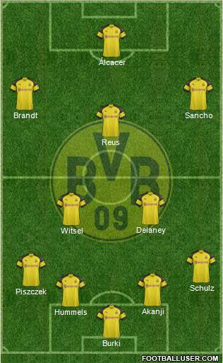 Borussia Dortmund Formation 2019