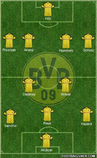 Borussia Dortmund Formation 2019