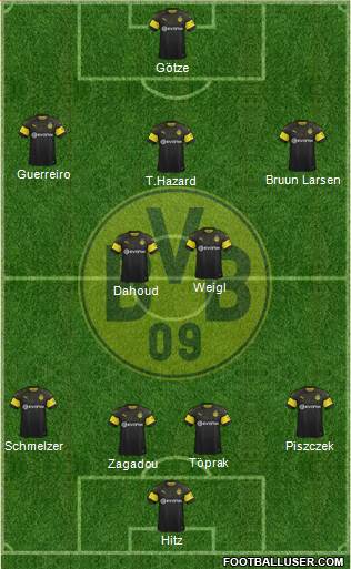 Borussia Dortmund Formation 2019