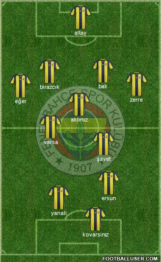 Fenerbahçe SK Formation 2019