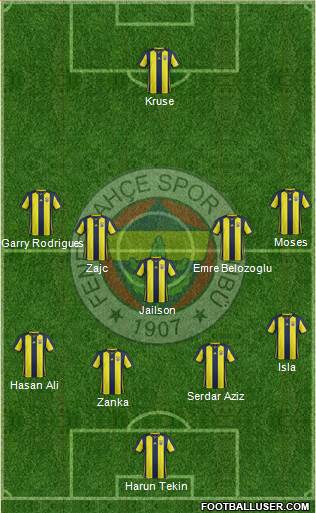 Fenerbahçe SK Formation 2019