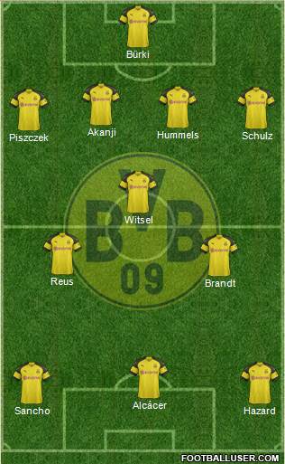 Borussia Dortmund Formation 2019