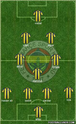 Fenerbahçe SK Formation 2019