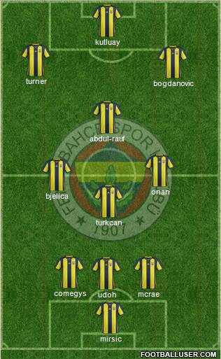 Fenerbahçe SK Formation 2019