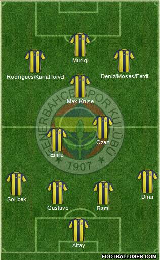 Fenerbahçe SK Formation 2019