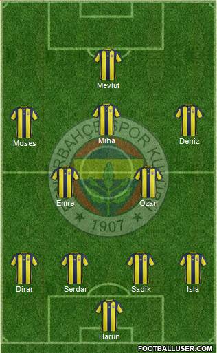 Fenerbahçe SK Formation 2019