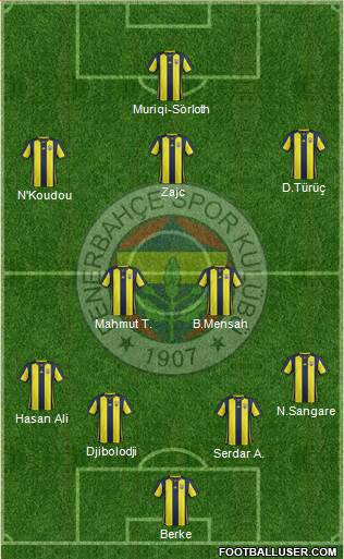 Fenerbahçe SK Formation 2019