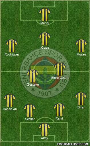 Fenerbahçe SK Formation 2019