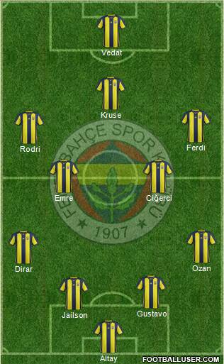 Fenerbahçe SK Formation 2019