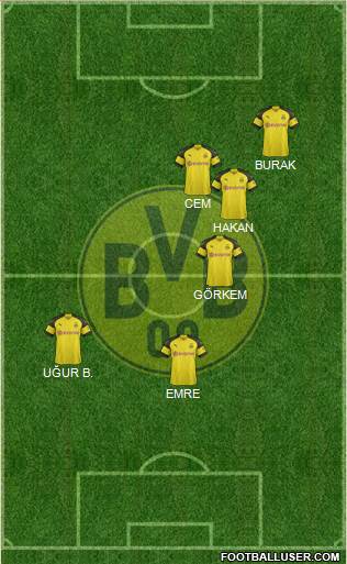 Borussia Dortmund Formation 2019