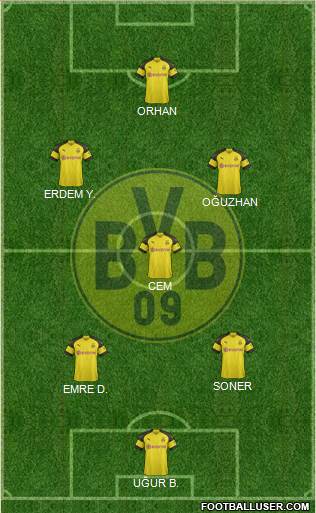 Borussia Dortmund Formation 2019