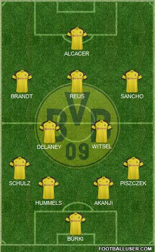 Borussia Dortmund Formation 2019