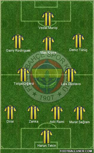 Fenerbahçe SK Formation 2019