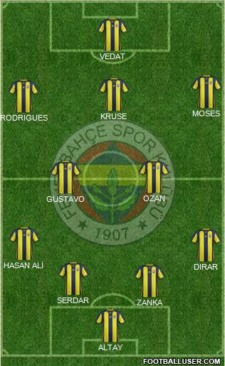 Fenerbahçe SK Formation 2019