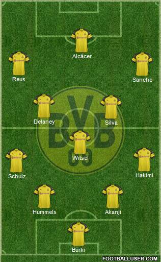 Borussia Dortmund Formation 2019