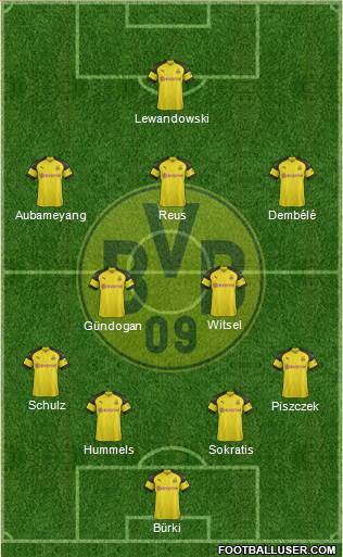 Borussia Dortmund Formation 2019