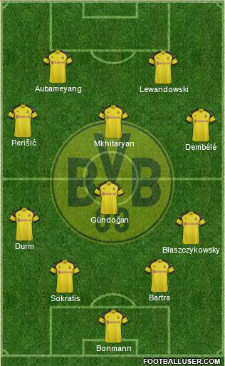 Borussia Dortmund Formation 2019