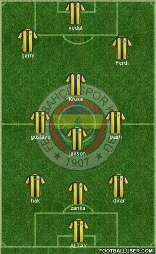 Fenerbahçe SK Formation 2019