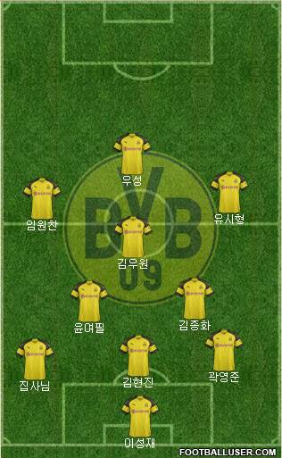 Borussia Dortmund Formation 2019