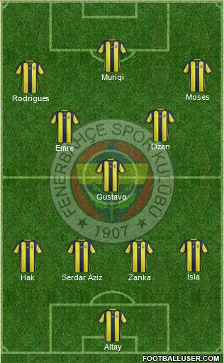 Fenerbahçe SK Formation 2019