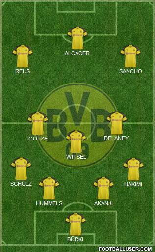 Borussia Dortmund Formation 2019