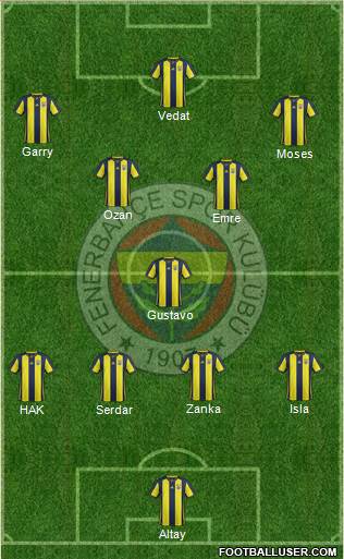 Fenerbahçe SK Formation 2019