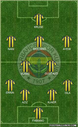 Fenerbahçe SK Formation 2019