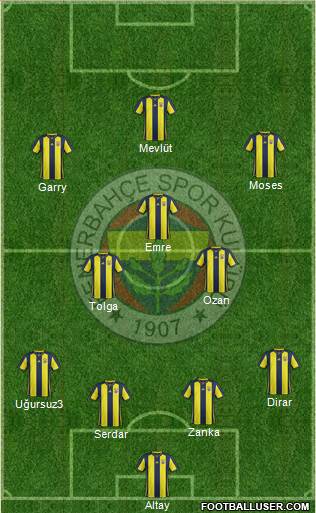 Fenerbahçe SK Formation 2019