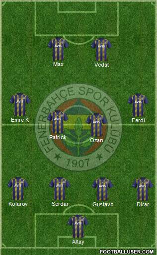 Fenerbahçe SK Formation 2019