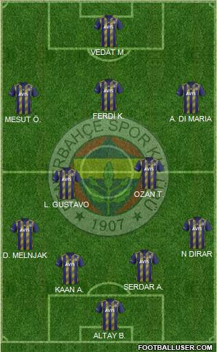 Fenerbahçe SK Formation 2019