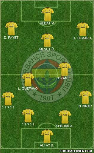 Fenerbahçe SK Formation 2019