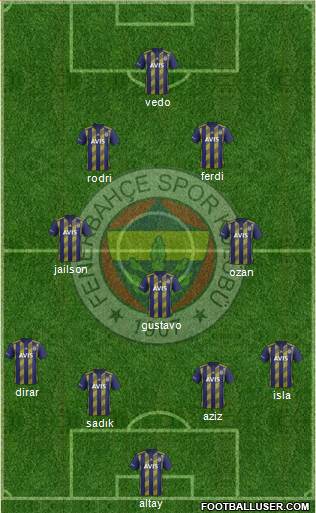 Fenerbahçe SK Formation 2019