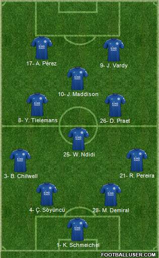 Leicester City Formation 2020