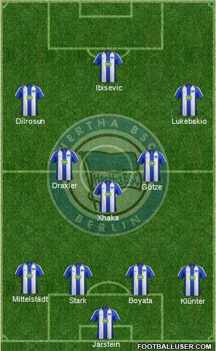 Hertha BSC Berlin Formation 2020