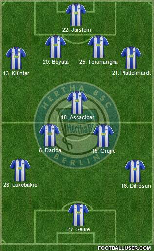 Hertha BSC Berlin Formation 2020