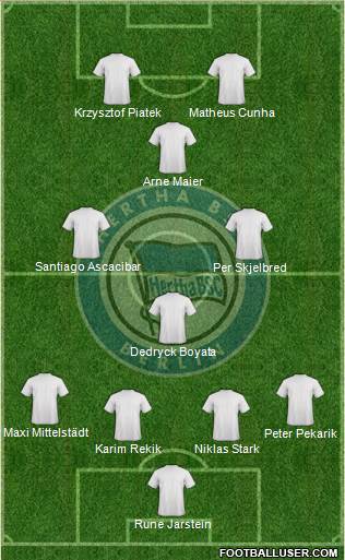 Hertha BSC Berlin Formation 2020