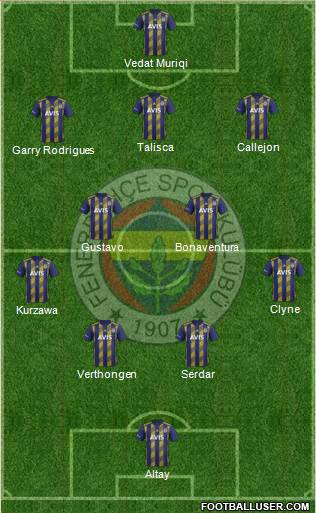 Fenerbahçe SK Formation 2020