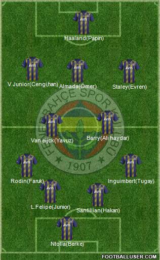 Fenerbahçe SK Formation 2020