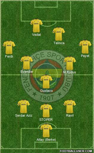 Fenerbahçe SK Formation 2020