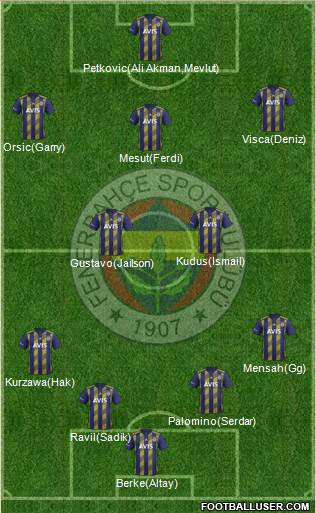 Fenerbahçe SK Formation 2020