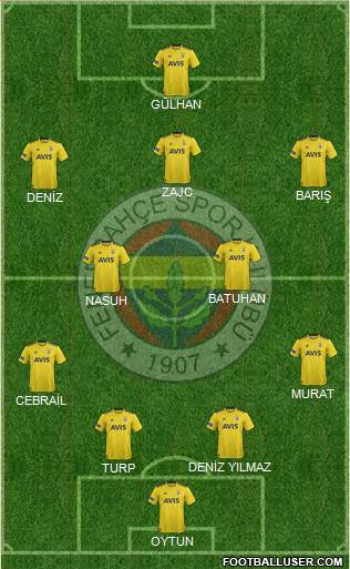 Fenerbahçe SK Formation 2020