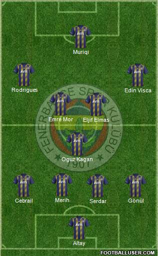 Fenerbahçe SK Formation 2020