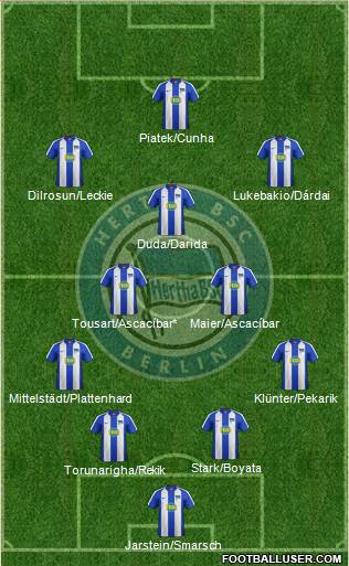 Hertha BSC Berlin Formation 2020