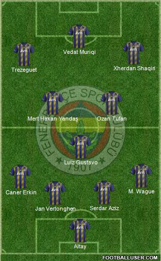 Fenerbahçe SK Formation 2020